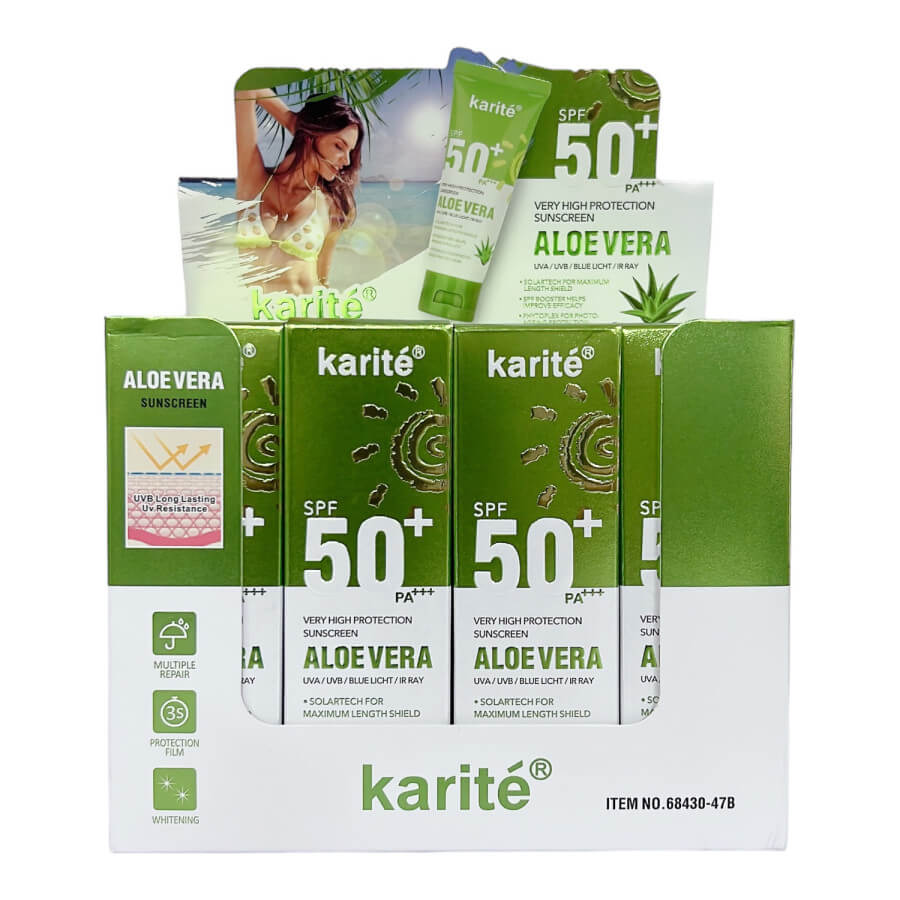 Karit - Protector solar de aloe vera, SPF 50 PA+++ - ABC Fashion & Beauty